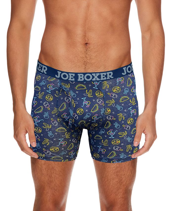 Joe Boxer Men's Stretch Boxer Briefs, 4 Piece Set & Reviews Underwear