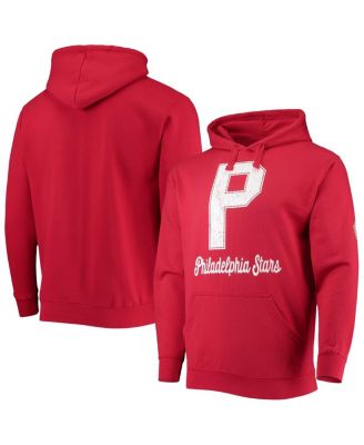 Men's Stitches Red Philadelphia Stars Negro League Logo Pullover Hoodie