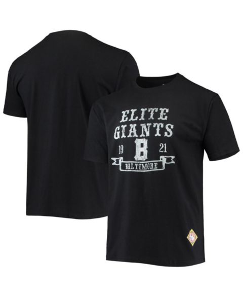 Мужская футболка Stitches Black Baltimore Elite Giants Negro League Wordmark