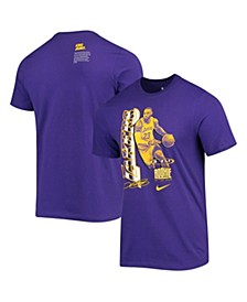 Men's LeBron James Purple Los Angeles Lakers Select Series MVP Name and Number T-shirt
