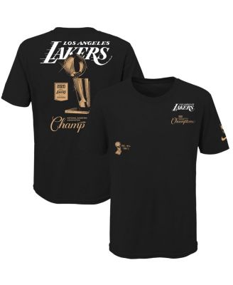 Los Angeles Lakers Nike Youth 2020 NBA Finals Champions Expressive T-Shirt  - Black