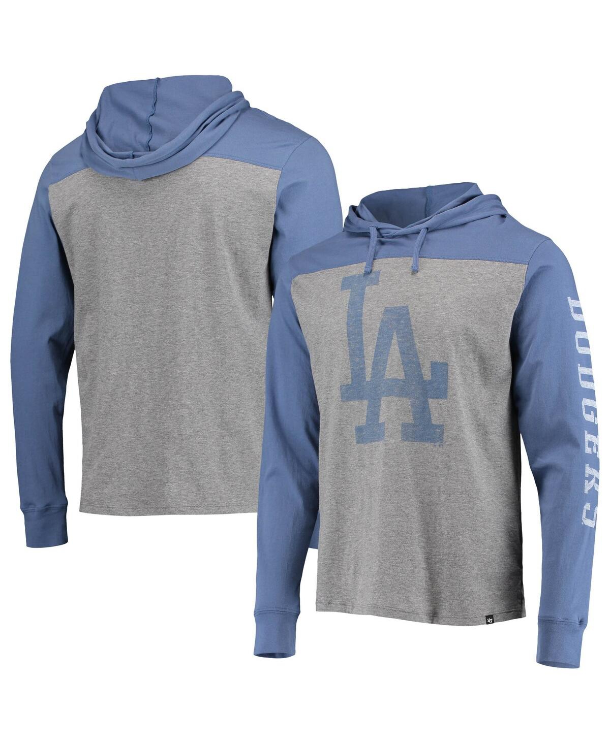 47 Brand Men's ' Gray Los Angeles Dodgers Franklin Wooster Pullover Hoodie
