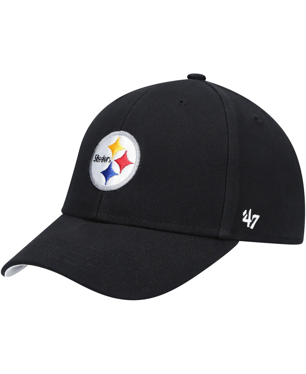 47 Brand Babies' Toddler Unisex '47 Black Pittsburgh Steelers Basic Mvp Adjustable Hat