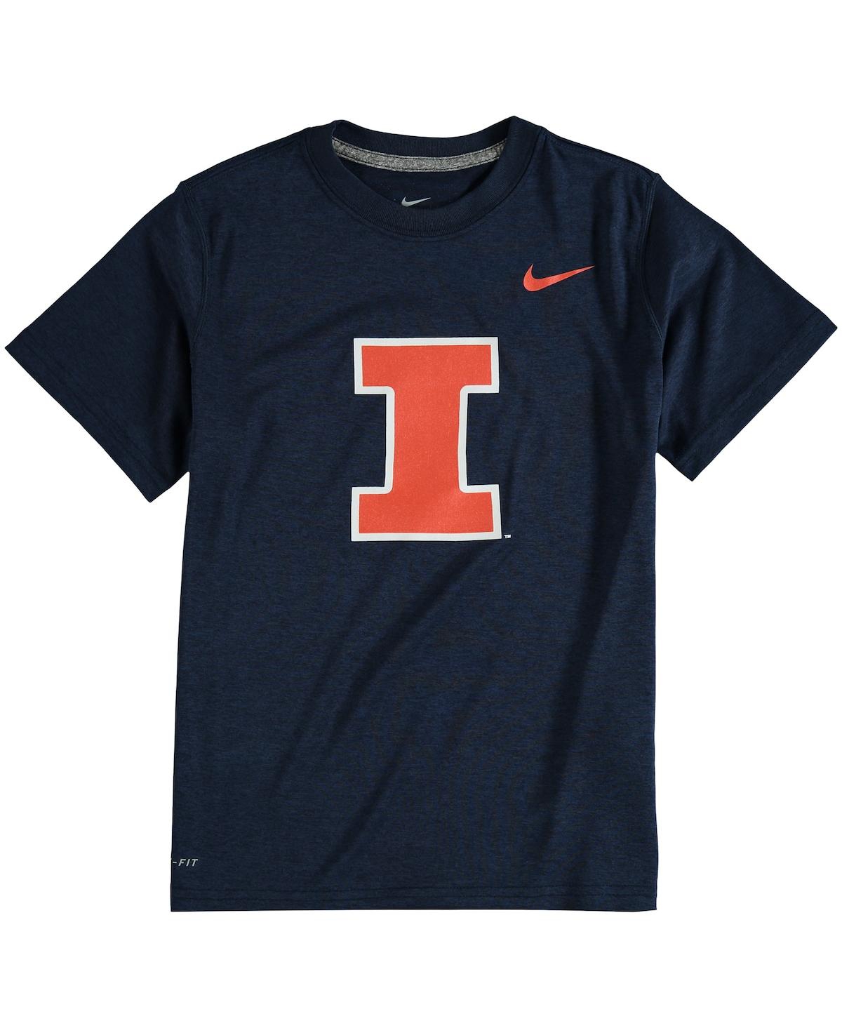 Youth Boys Nike Navy Illinois Fighting Illini Logo Legend Dri-fit T-shirt