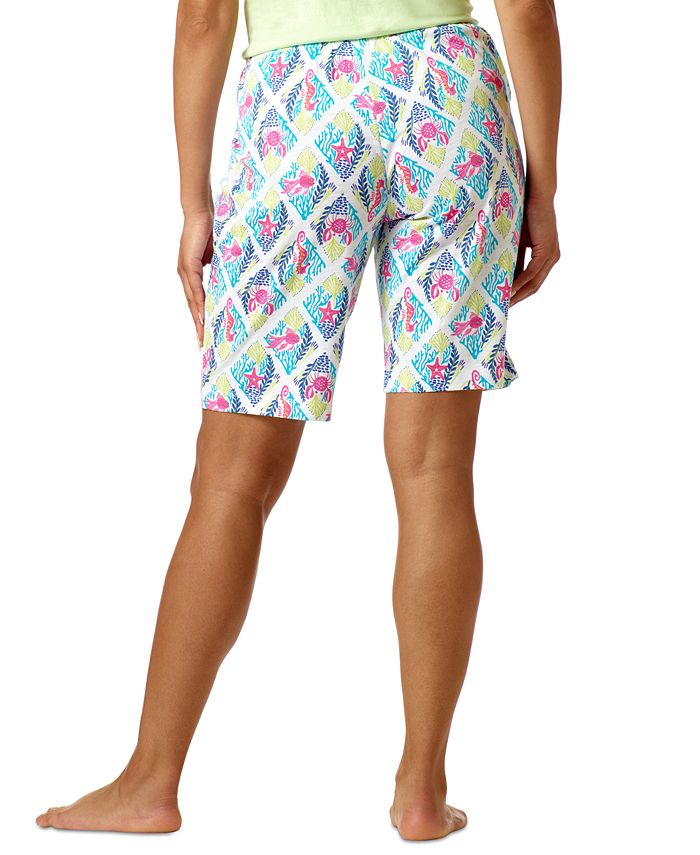 Hue Women's Sea In The SquaresPrint Bermuda Pajama Shorts Macy's