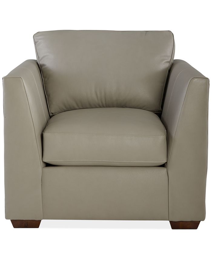 Macy's Cheriel 39" Leather Chair, Created for Macy's & Reviews