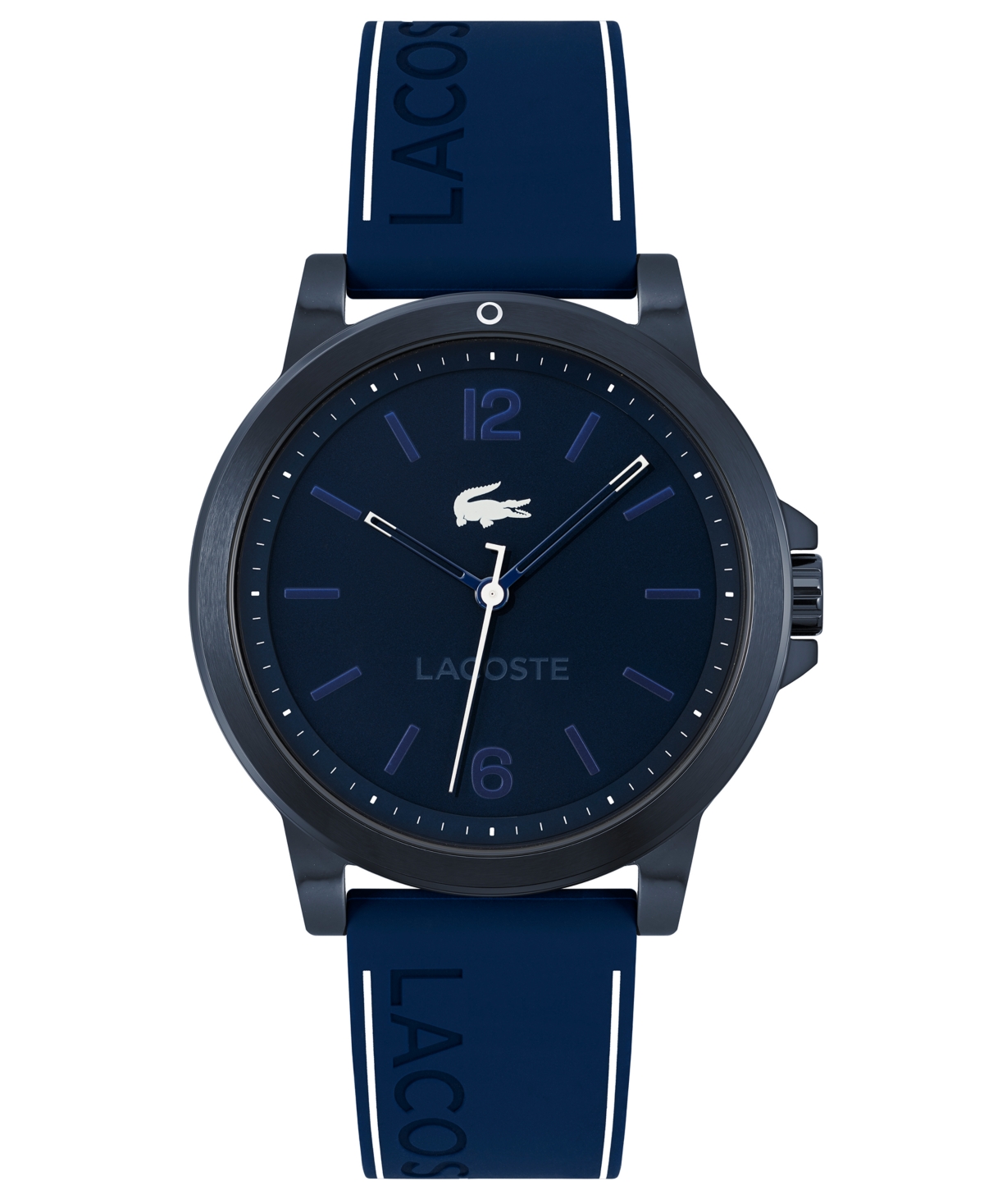 Lacoste Men's Court Blue Silicone Strap Watch 42mm