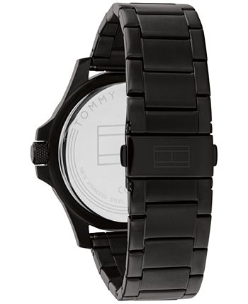 Tommy hilfiger black metal watches clearance