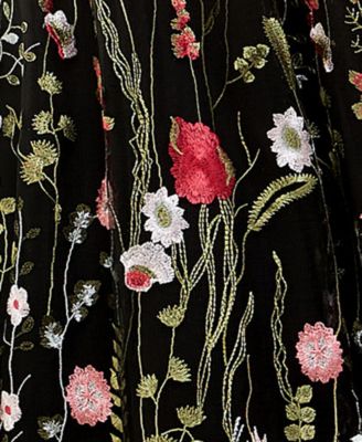 City Studios Juniors' Embroidered Illusion Corset Gown, Created for Macy's