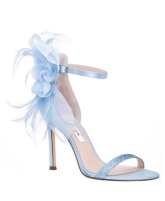 nina blue satin shoes