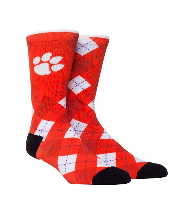 Rock 'Em Men's Rock Em Socks Clemson Tigers HyperOptic Argyle Dress