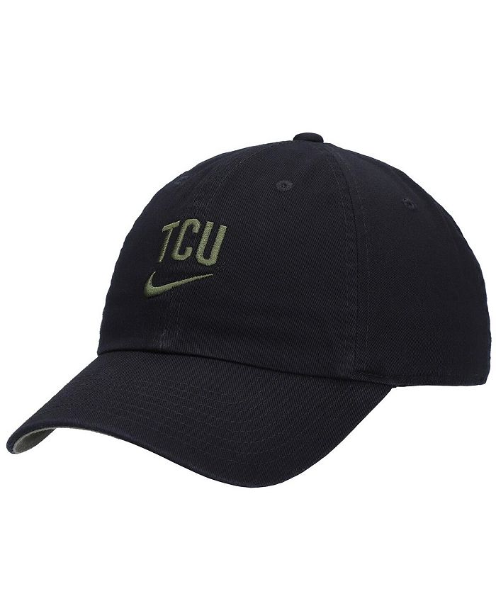 Nike Men's Black TCU Horned Frogs Heritage86 Performance Adjustable Hat ...