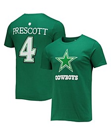 Men's Branded Dak Prescott Green Dallas Cowboys St. Patrick's Day Icon Player T-shirt