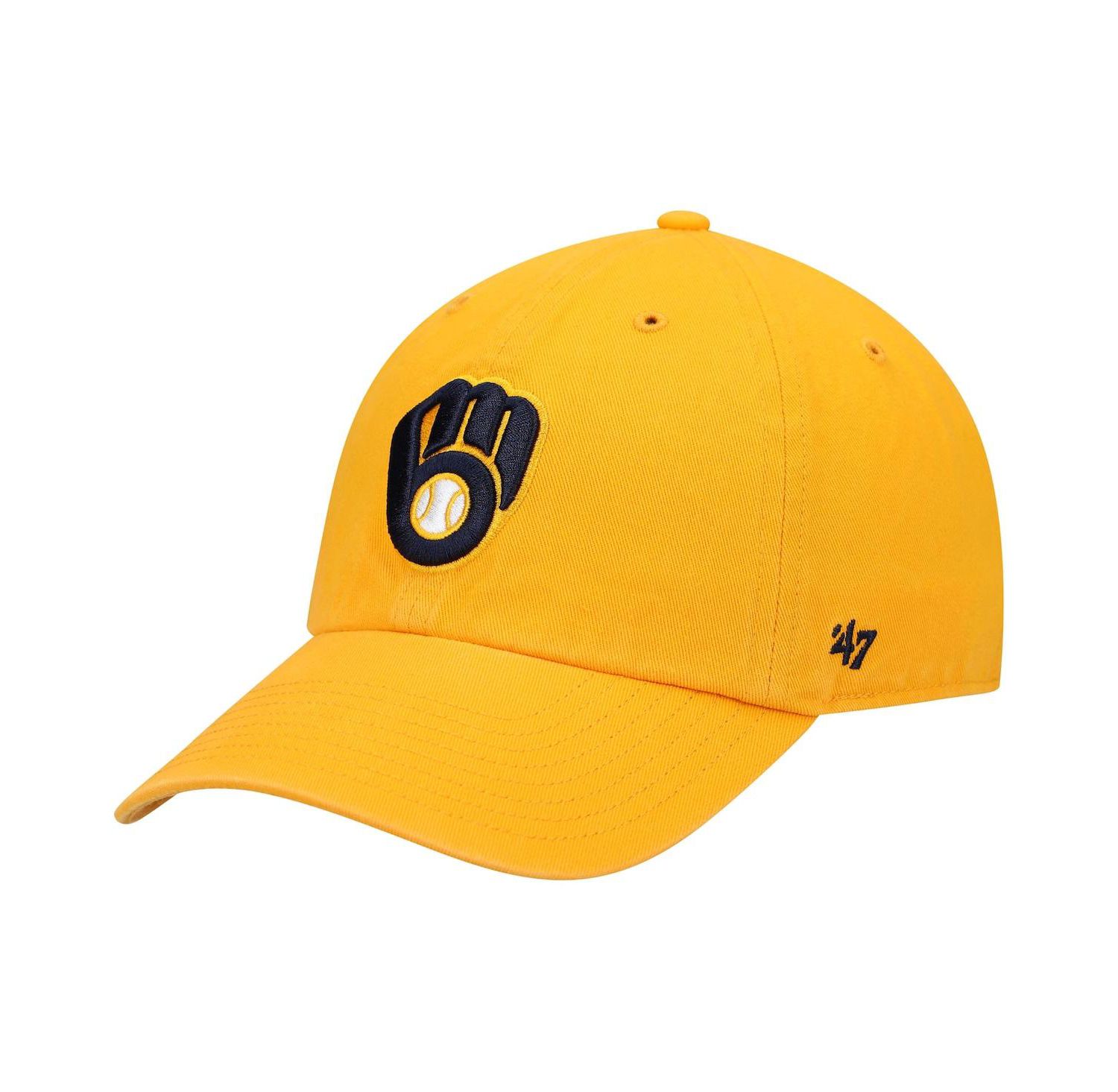 Men's '47 Gold Milwaukee Brewers Clean Up Adjustable Hat