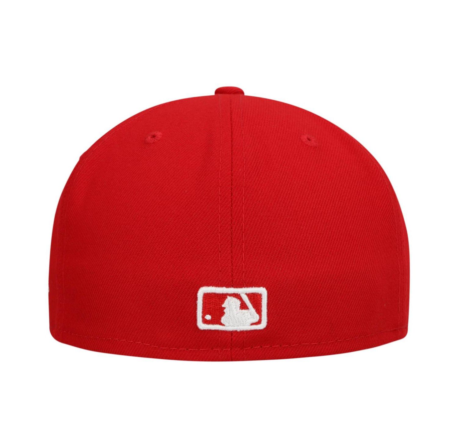 Men's Red Atlanta Braves Logo White 59FIFTY Fitted Hat