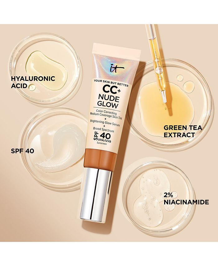 IT Cosmetics CC+ Nude Glow Lightweight Foundation + Glow Serum SPF 40 & Reviews Makeup