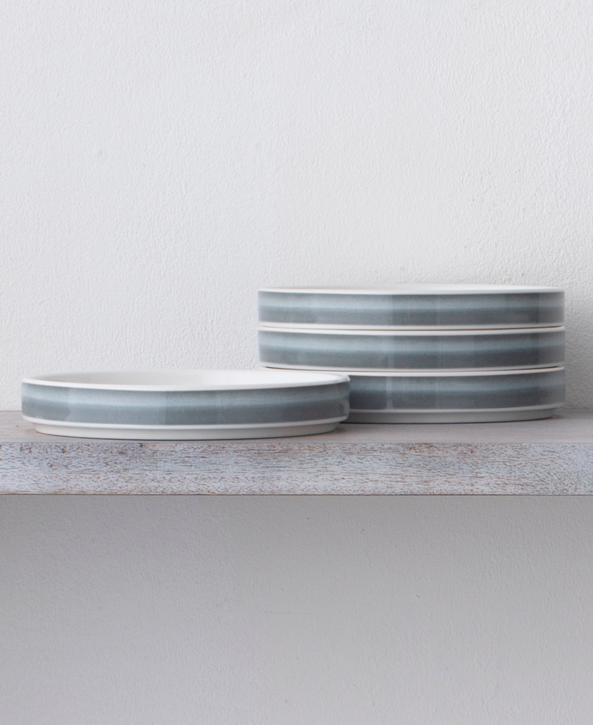Noritake Colorstax Ombre Stax 6" Small Plates, Set Of 4 In Gray