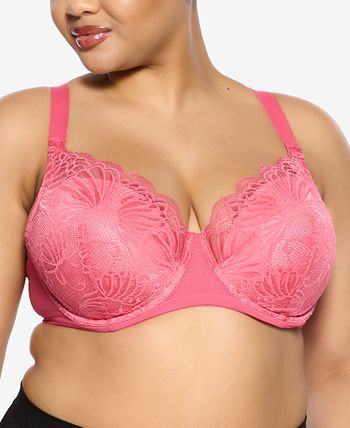 Paramour by Felina Tempting Lace Bra - Women’s Plus Size Lingerie (Sugar  Baby, 38DDD)