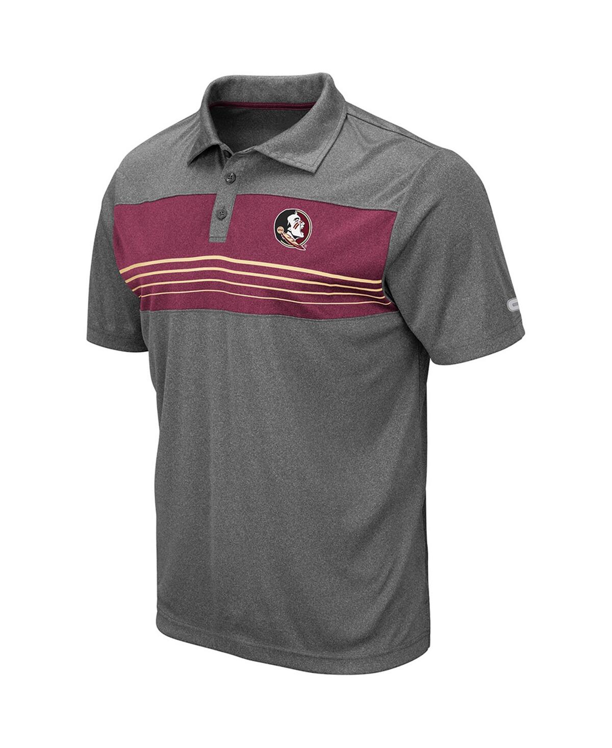 Men's ColosseumFlorida State Seminoles Smithers Polo - Heathered Charcoal