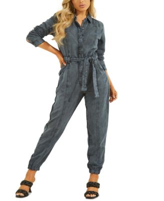 guess monic denim jumpsuit