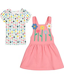 Toddler Girl's Floral T-shirt and Blooming French Terry Skirtall Set, 2 Piece