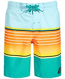 Big Boys Stripe-Print Swim Shorts