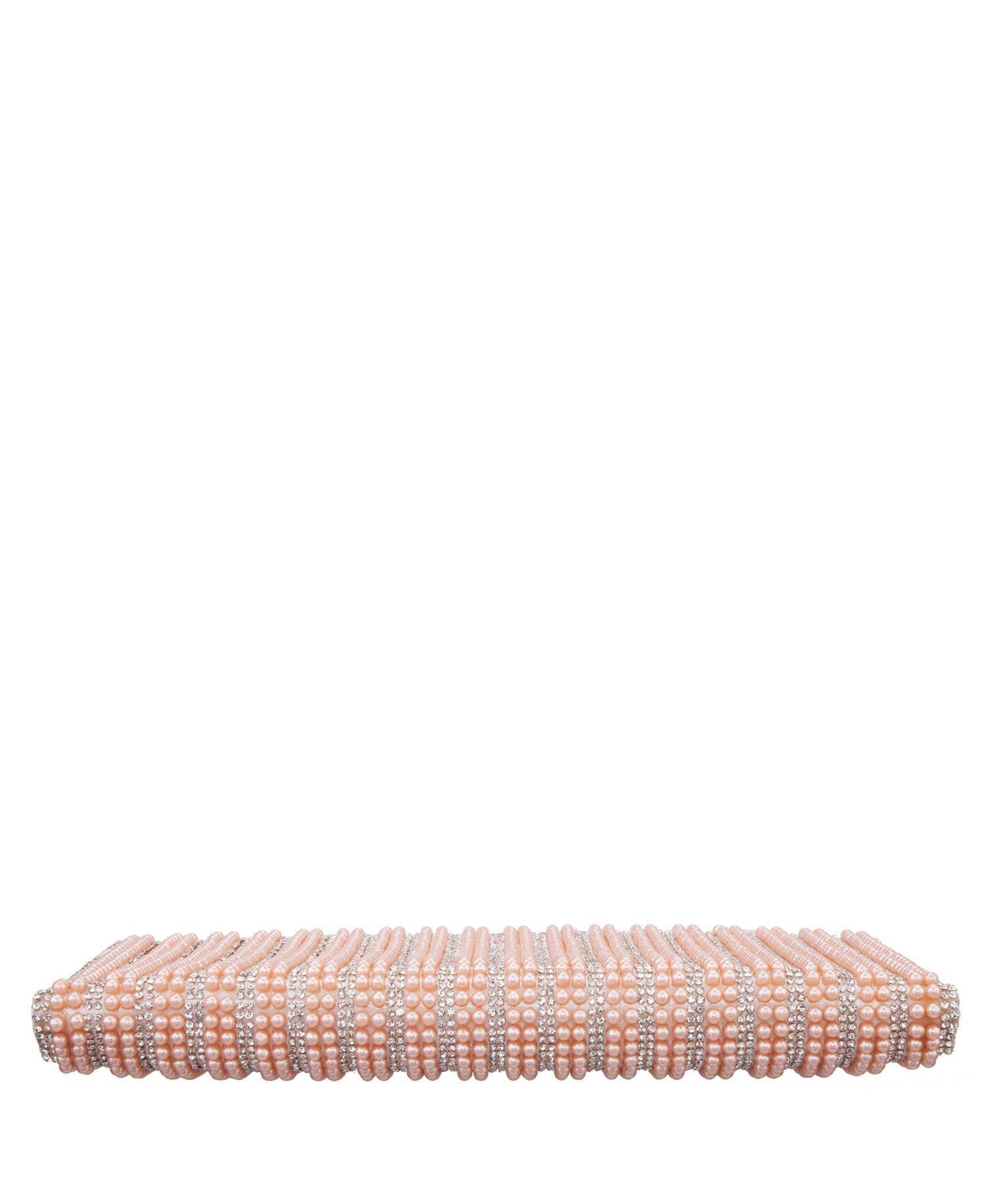 Women's Allover Imitation Pearl and Crystal Envelope Clutch
