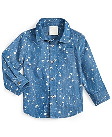 Baby Boys Discharge Splatter Cotton Shirt, Created for Macy's 
