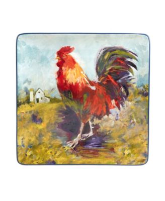 Rooster Meadow Square Platter