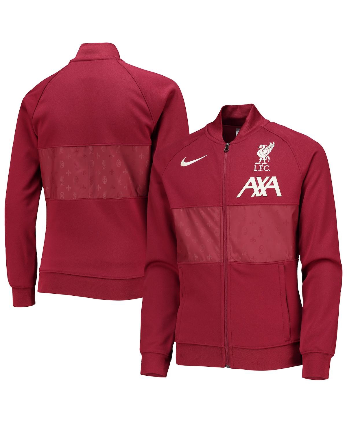 Youth Boys Nike Red Liverpool I96 Anthem Raglan Full-Zip Performance Track Jacket