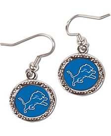 Women's Detroit Lions Round Dangle Earrings