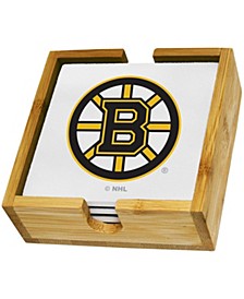 Boston Bruins Four-Pack Team Logo Square Coaster Set