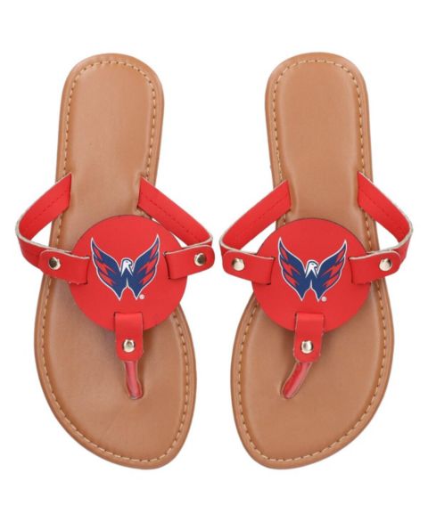 Женские сандалии FOCO Washington Capitals Die-Cut Logo Flip Flops