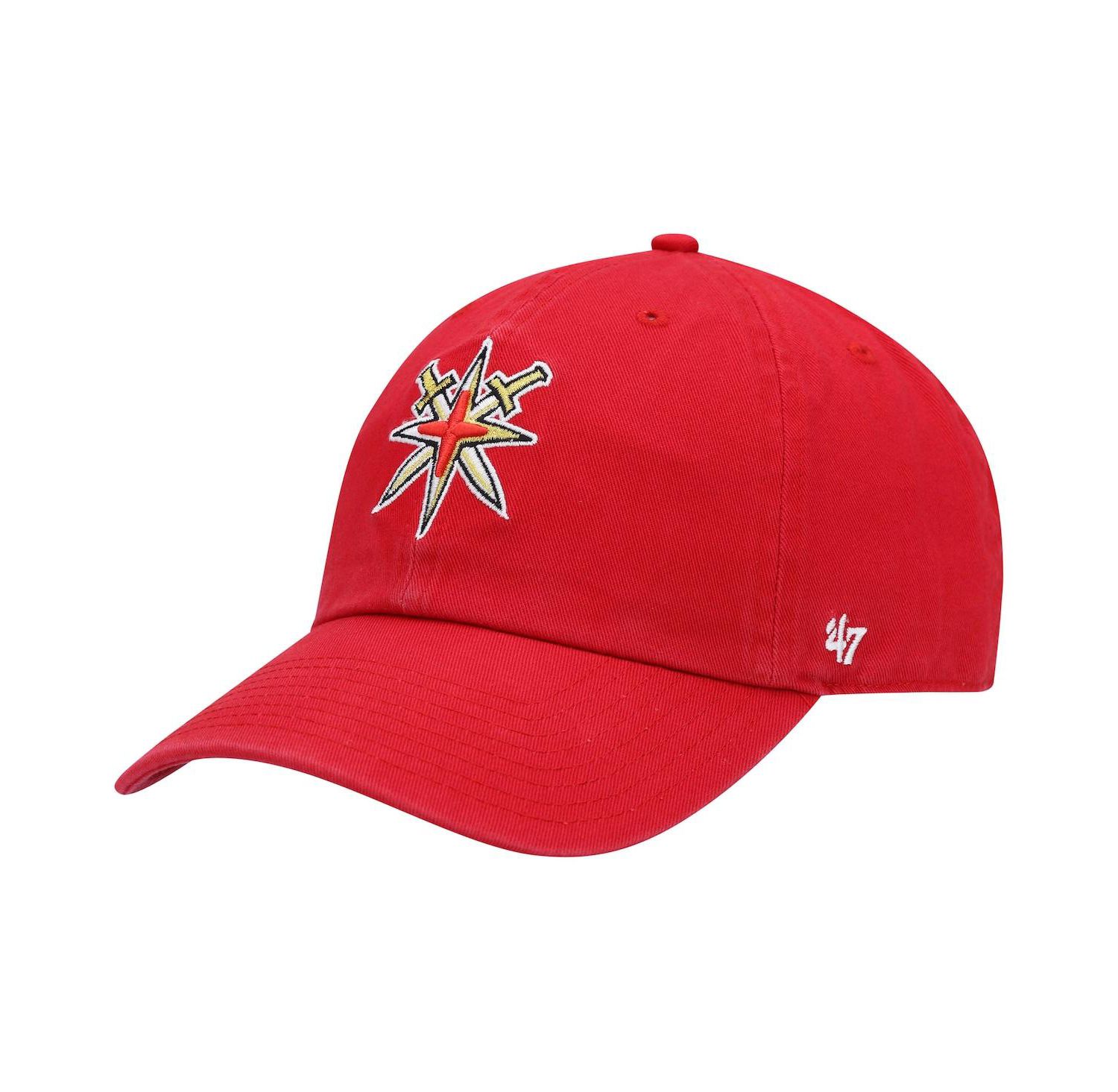Men's '47 Red Vegas Golden Knights Clean Up Adjustable Hat
