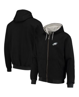 Mens Dunbrooke Black Philadelphia Eagles Craftsman Thermal-Lined Full-Zip Hoodie 13390₽