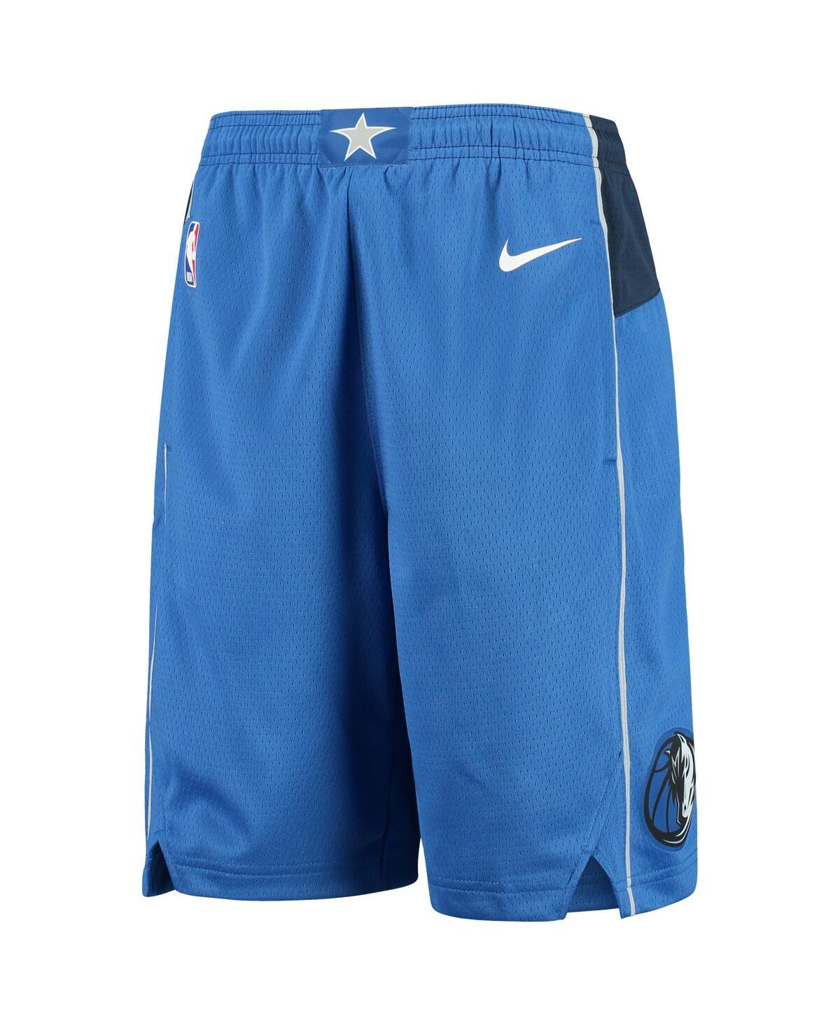 Big Boys NikeDallas Mavericks 2020/21 Swingman Shorts - Icon Edition - Blue