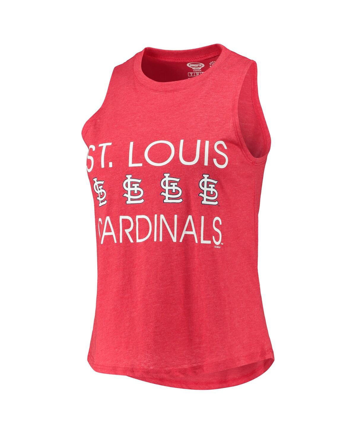 Shop Concepts Sport Women's  Navy, Red St. Louis Cardinals Meter Muscle Tank Top And Pants Sleep Set In Navy,red