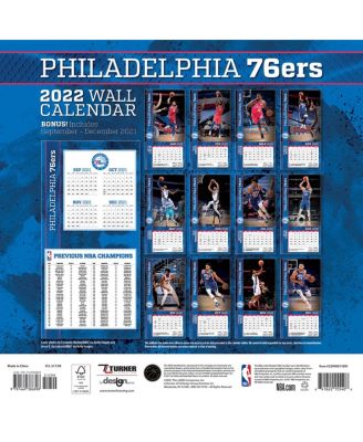 Philadelphia 76ers 2022 Wall Calendar