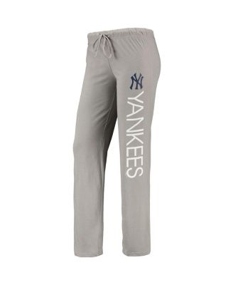 Women's Gray, Navy New York Yankees Meter Muscle Tank Top and Pants Sleep Set