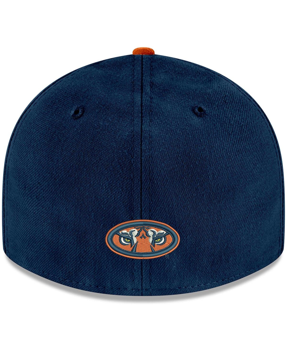 New Era Men's  Navy, Orange Auburn Tigers Basic Low Profile 59fifty Fitted Hat In Navy,orange