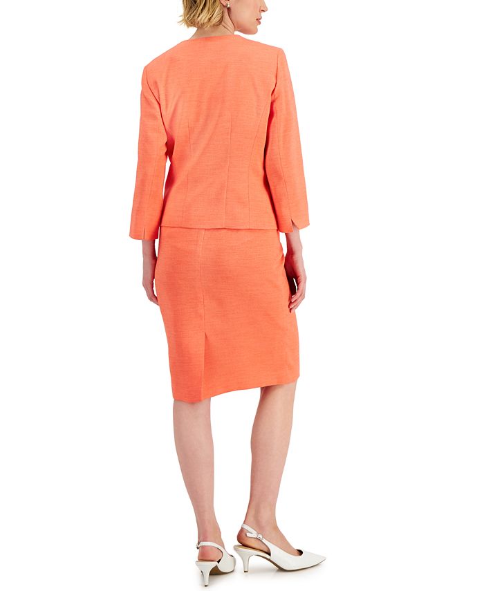 Le Suit Women's 3/4-Sleeve Midi Skirt Suit, Regular and Petite Sizes ...
