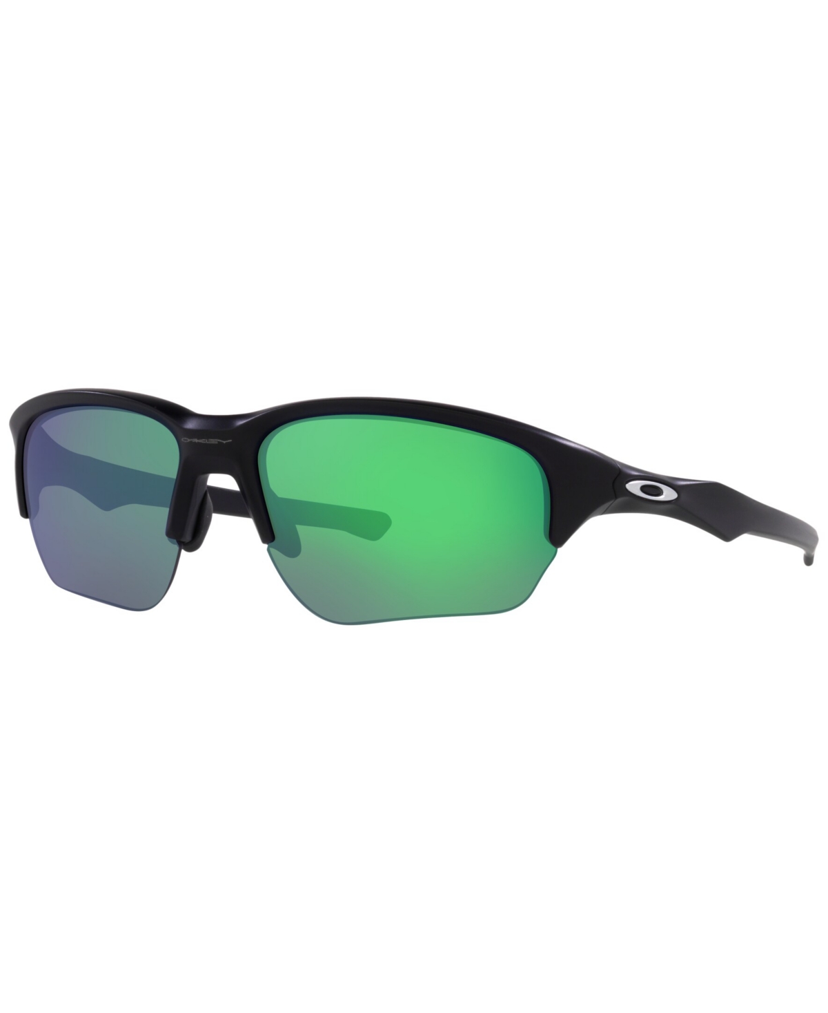 Oakley Unisex Rectangle Sunglasses, Oo9363 64 Flak Beta In Matte Black,jade Iridium