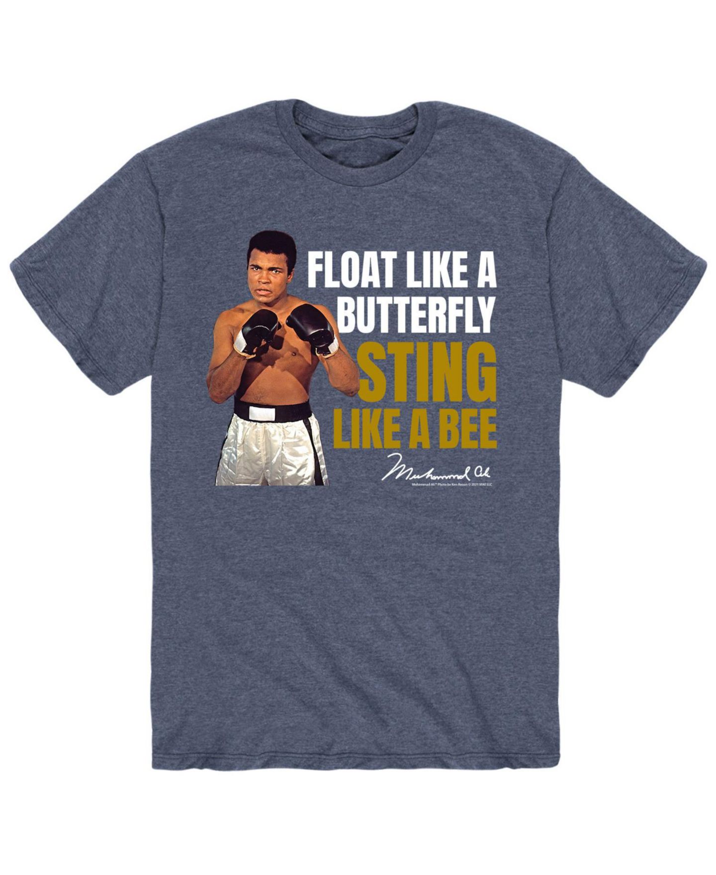Мужская футболка AIRWAVES Muhammad Ali Butterfly, цвет: Синий — фото 1