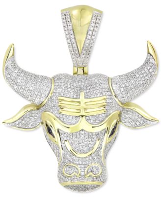 bull gold pendant