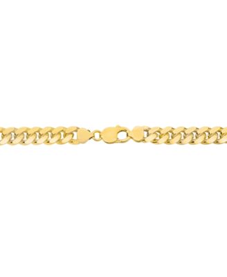 Men's Solid Cuban Link 26" Chain Necklace in 14k Gold-Plated Sterling Silver