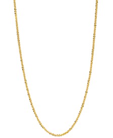 Sparkle Chain Necklace 20" (1-1/2mm) in 14K Yellow Gold