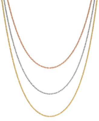 MACY'S SPARKLE CHAIN NECKLACE 16 24 1 1 2MM IN 14K YELLOW GOLD WHITE GOLD ROSE GOLD