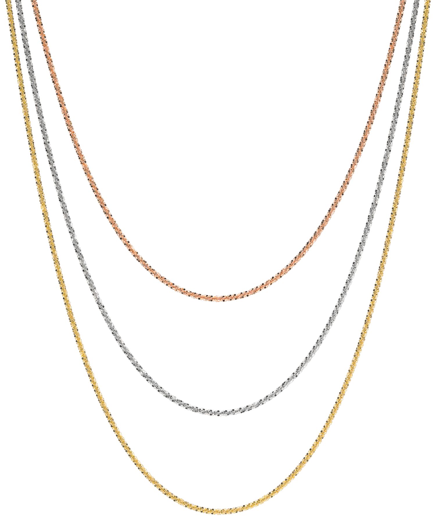 Sparkle Chain Necklace 16"-24" (1-1/2mm) in 14k Yellow Gold, White Gold and Rose Gold