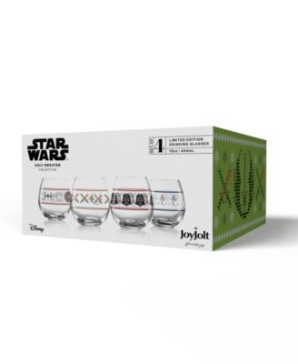 Star Wars Ugly Sweater Collection 15 oz Stemless Drinking Glass, Set of 4