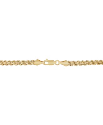 Puff Heart Rope-Framed 18 Pendant Necklace in 10k Gold